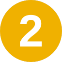 A yellow circle with the number 2 inside